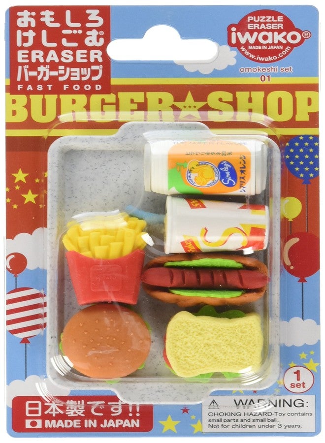 Iwako Fast Food Burger Shop Eraser - Image 1